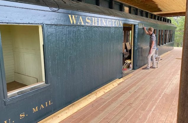 Le wagon apr&egrave;s les travaux de r&eacute;novation