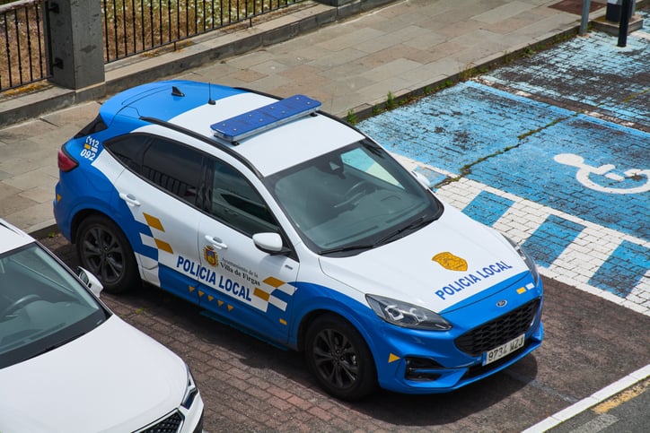 Une voiture de police espagnole