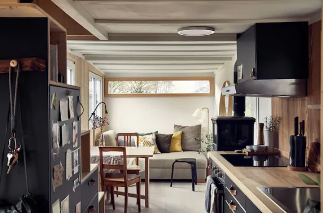 L'int&eacute;rieur de la tiny house
