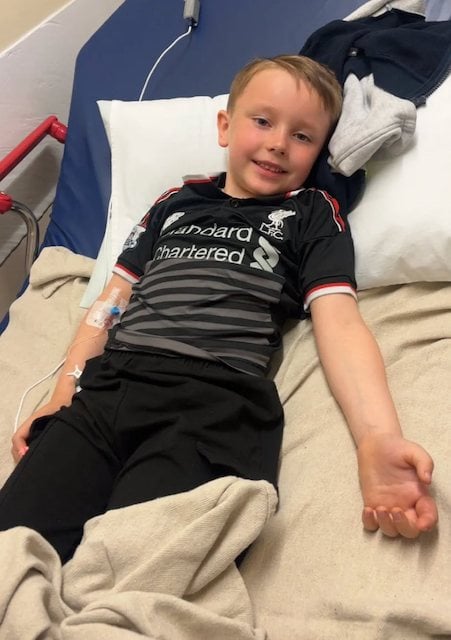 Kenzie Macrae lors de son hospitalisation 