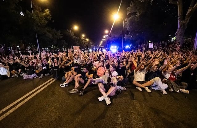 Manifestants &agrave; Madrid le 23 septembre 2026