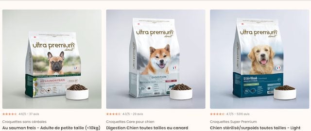 Capture d'écran produits Ultra premium direct