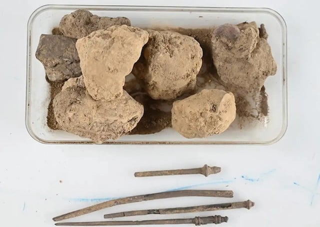 Des objets suppl&eacute;mentaires ont &eacute;t&eacute; mis au jour lors d'une fouille compl&eacute;mentaire men&eacute;e par l'Office des monuments historiques de Basse-Saxe