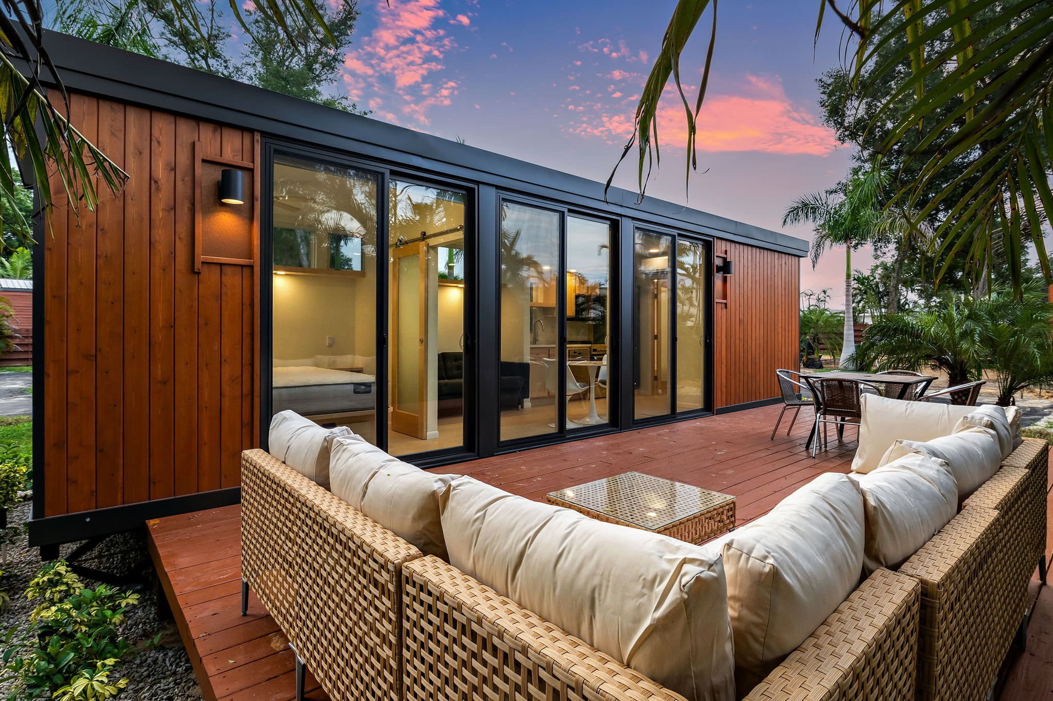 La terrasse d'une tiny house