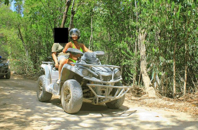 Catherine Wieland lors de son voyage au Mexique 