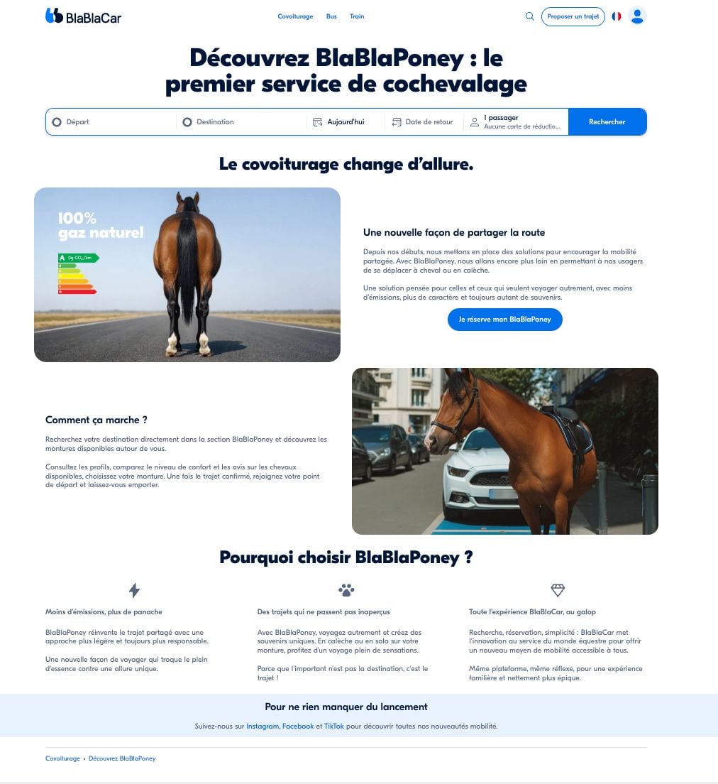 La page du BlaBlaPoney