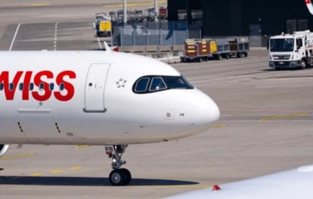 Avion de la compagnie a&eacute;rienne Swiss