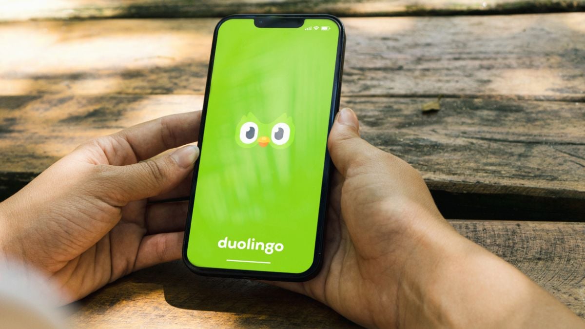Application Duolingo sur un spartphone