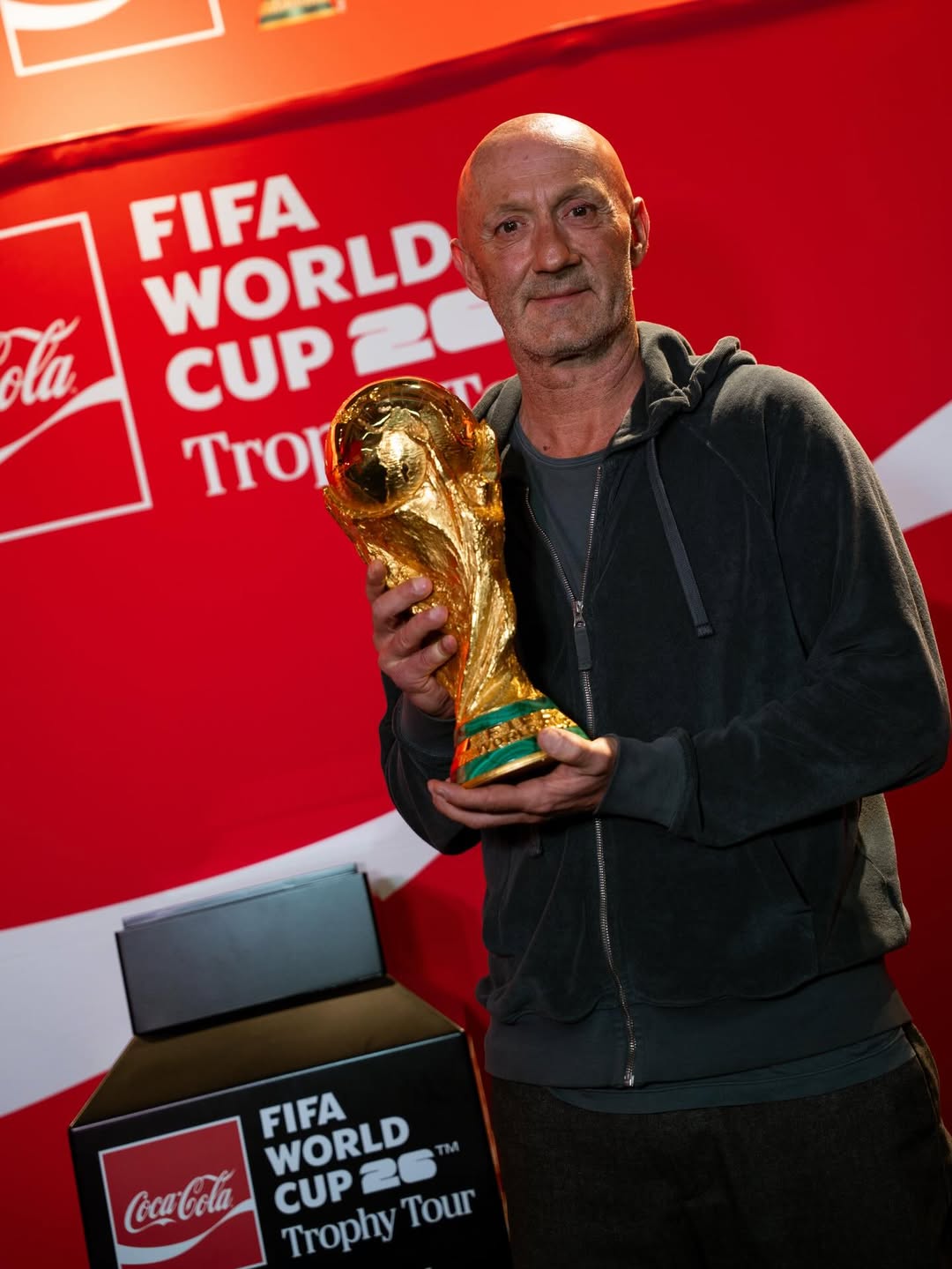 Fabien Barthez, ancien gardien de but de l'&eacute;quipe de France de football, victorieuse de la Coupe du monde 1998