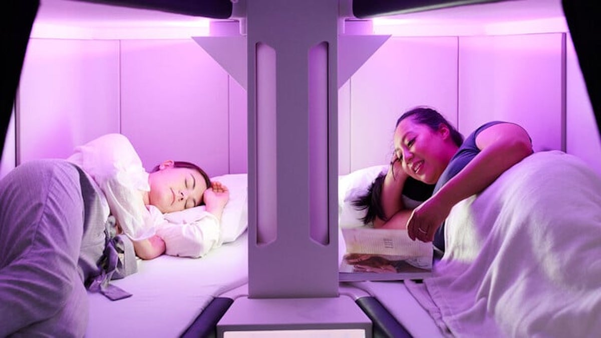 Des avions &eacute;quip&eacute;s de lits superpos&eacute;s