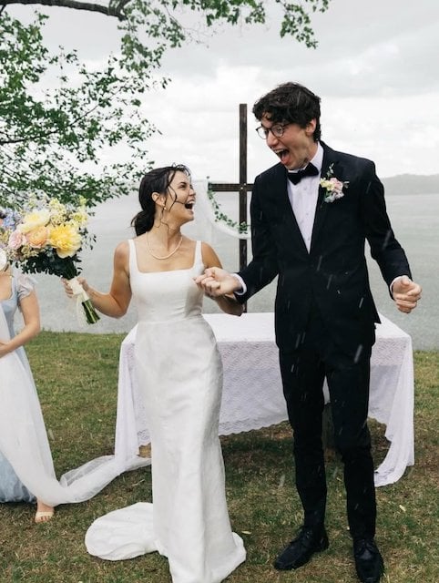 Faith et Thad Barrington le jour de leur mariage