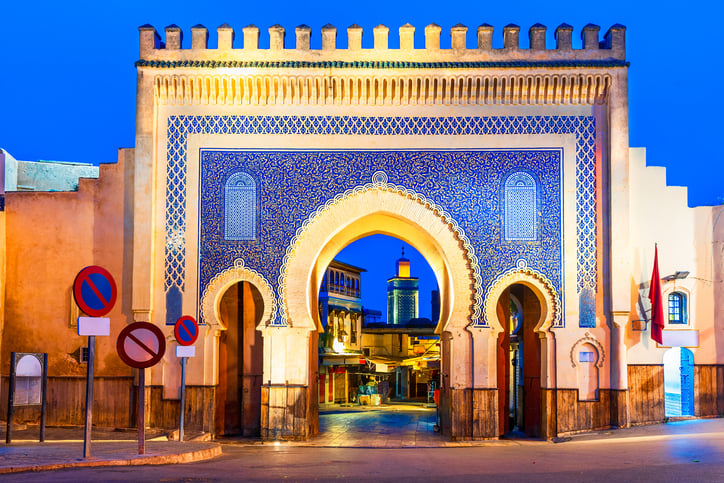 Une ville colorée marocaine