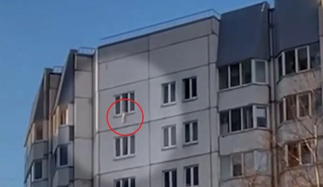  Capture d'&eacute;cran montrant le b&eacute;b&eacute; en train de chuter 