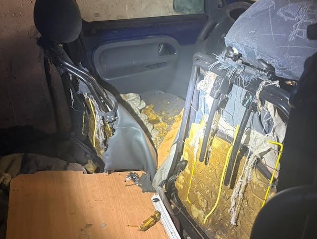 Photo de la voiture &eacute;pave o&ugrave; vivait Blacki