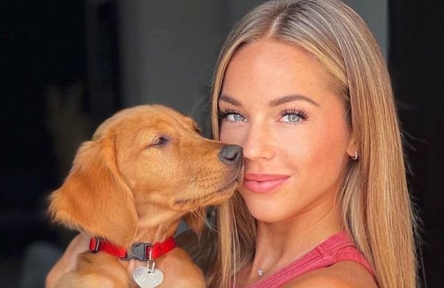 Maddy Burciaga et sa chienne Maya 