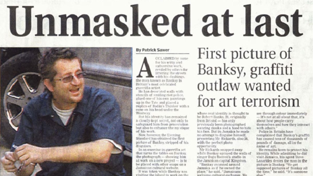 Photo suppos&eacute;e de l'artiste Banksy