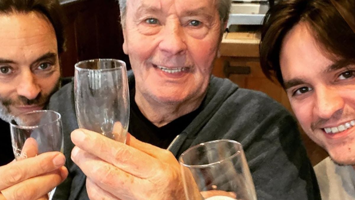 Alain Delon avec ses deux fils, Anthony et Alain Fabien