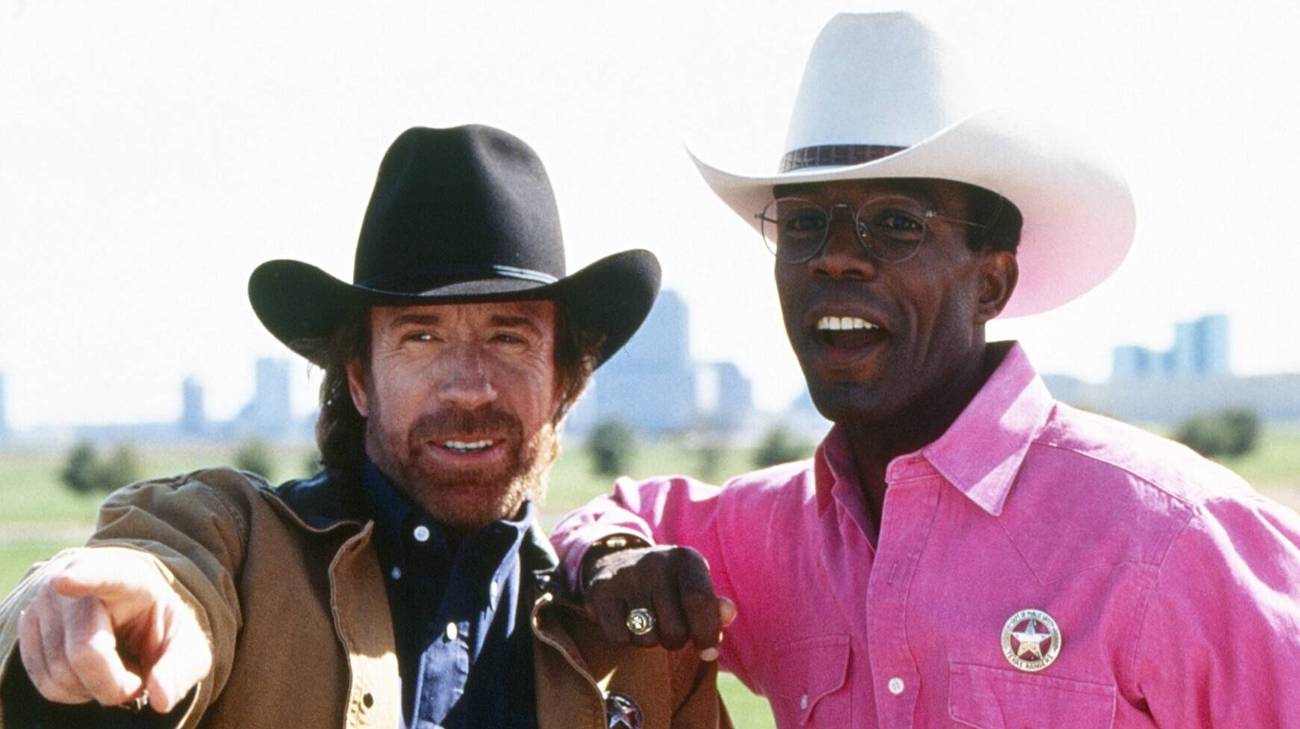 Chuck Norris et Clarence Gilyard dans la s&eacute;rie &laquo; Walker, Texas Ranger&nbsp;&raquo;