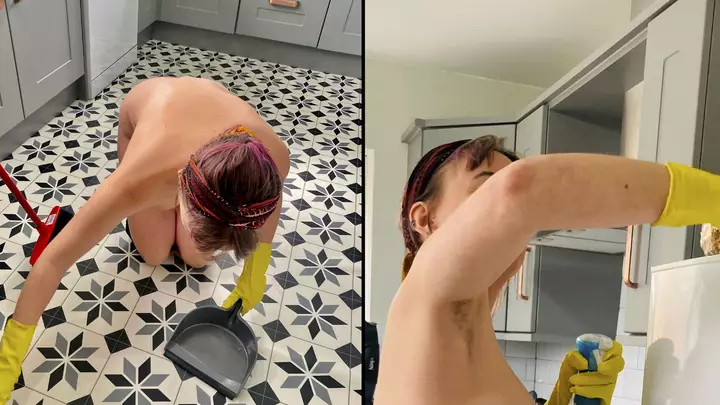 Cette femme de ménage qui travaille nue pour 56 euros de l'heure ...