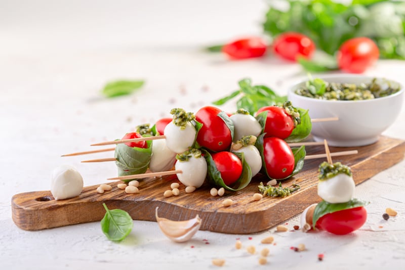 Brochettes pour un apéritif, Recette