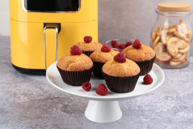 des muffins aux fruits cuits au airfryer