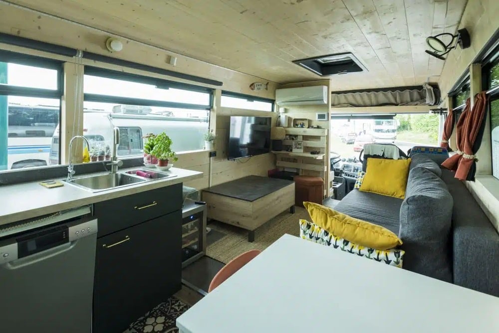 Vue interieur du bus