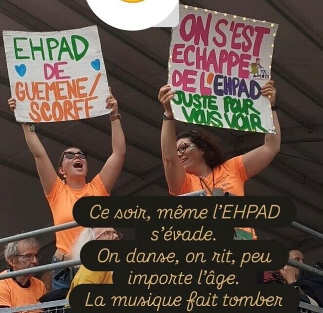 Résidents d'un Ehpad aux Vieilles Charrues
