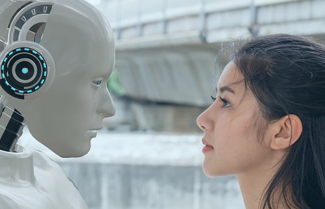 Relation entre un robot et une humaine