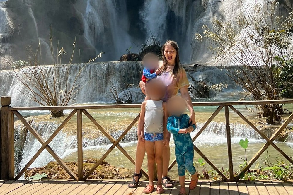 Saskia Dalyanci en thailande avec ses enfants
