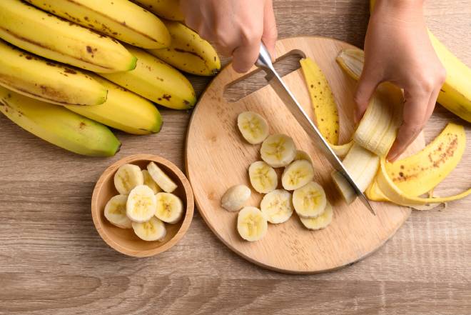 Banane coup&eacute;e en lamelles