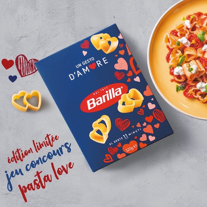 Barilla sort des pâtes en forme de cœur pour la Saint-Valentin