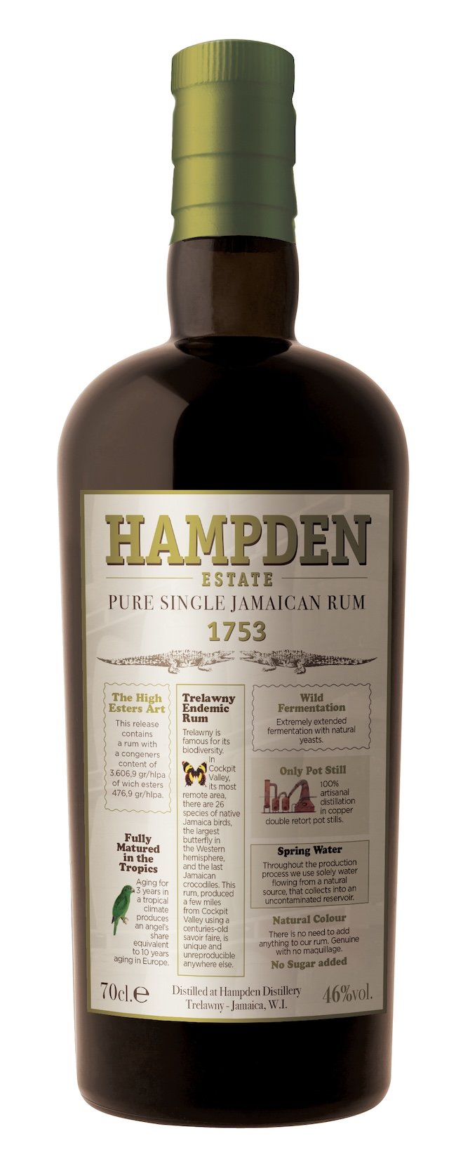 bouteille de rhum Hampden 1753