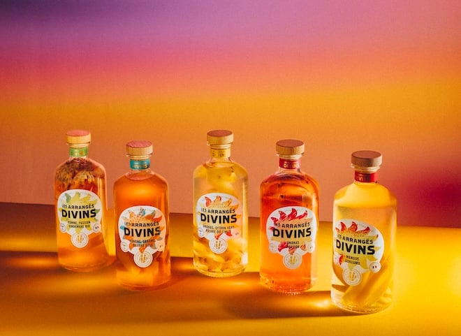 5 bouteilles de la gamme Arrangés Divins