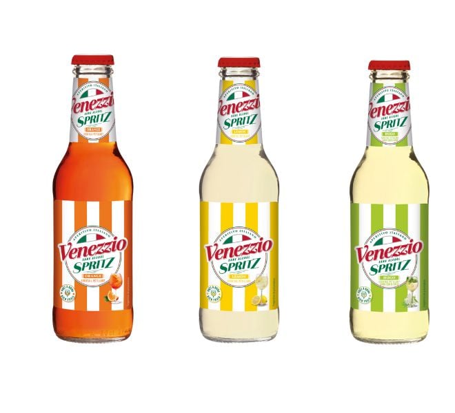 3 bouteilles de spritz sans alcool Venezzio
