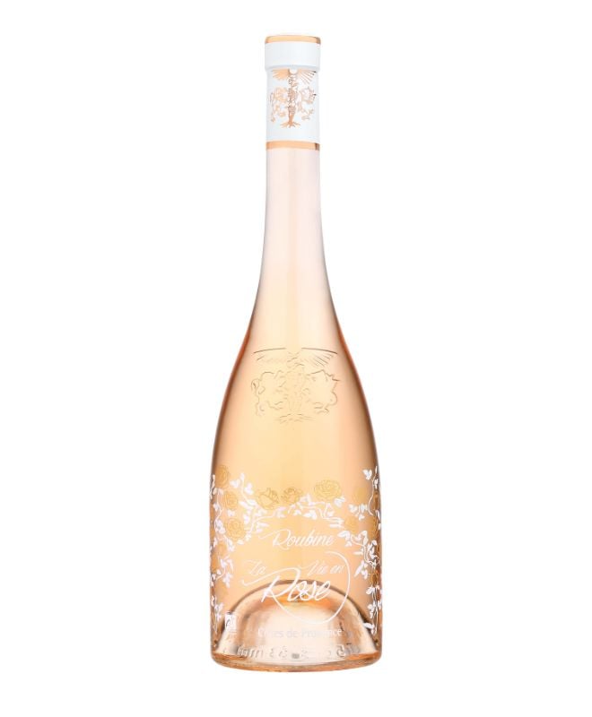 bouteille de rosé La Vie en Rose du château Roubine