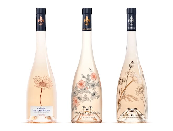 3 bouteilles de rosé du château sainte-marguerite