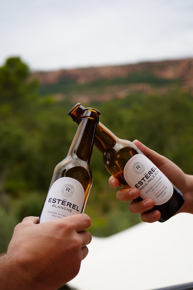 deux bières artisanales du Château de Rouët