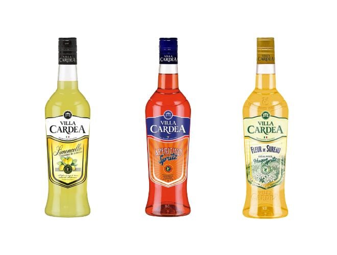 les trois bouteilles de spritz Villa Cardea