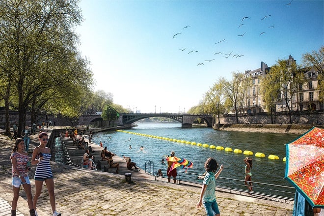 Baignade dans la Seine