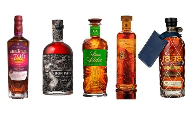 5 bouteilles de rhums