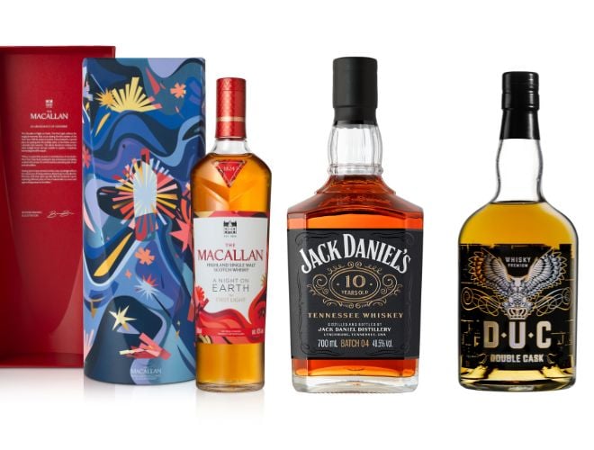 3 bouteilles de whiskies