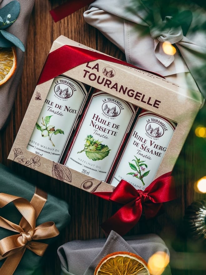 huiles en coffret pour Noël de La Tourangelle