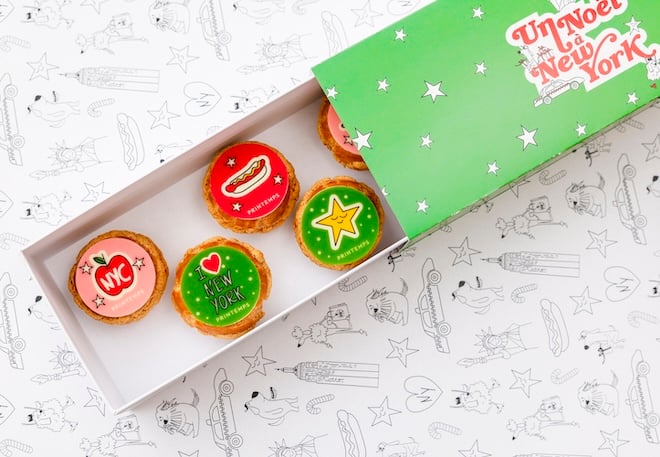 coffret de choux à la crème pour Noël au Printemps Haussmann