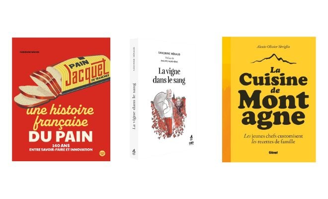 trois couvertures de livres de cuisine