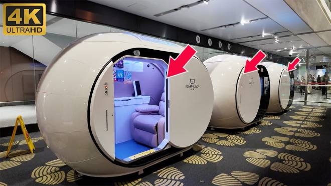 Capsule de sieste dans un a&eacute;roport