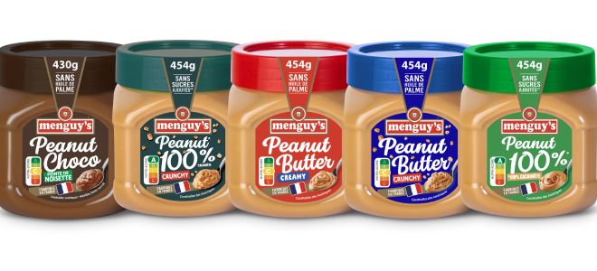gamme complète de beurres de cacahuète Menguy's