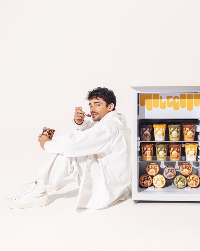 Charles Leclerc et sa marque de crèmes glacées LEC