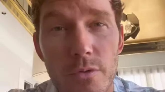 Chris Pratt face caméra sur Instagram