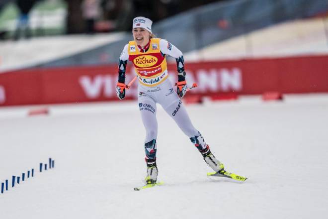 L'athl&egrave;te norv&eacute;gienne Ida Marie Hagen &agrave; ski