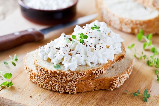 tartine de cottage cheese